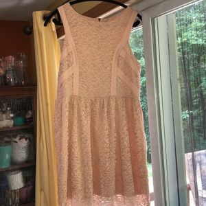 Light pink lace cocktail dress